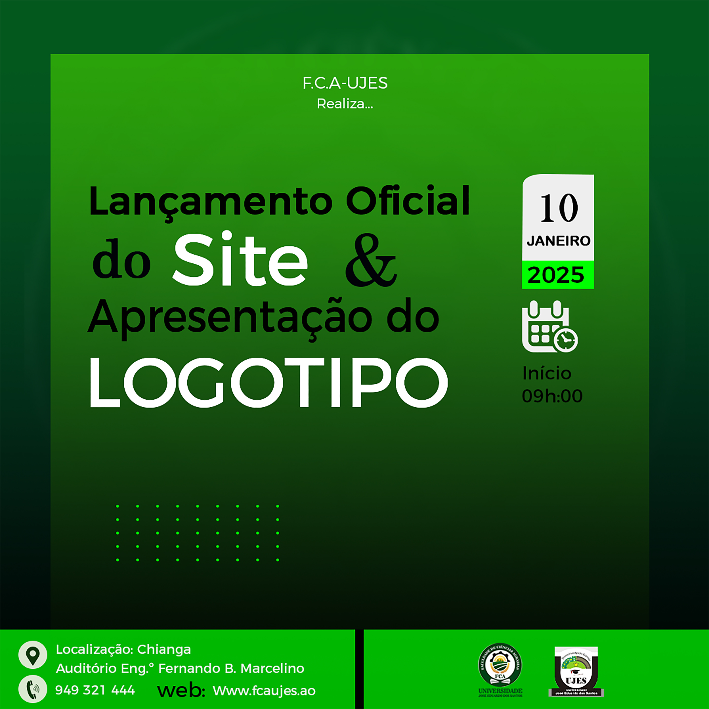 Lançamento oficial do site e do logotipo